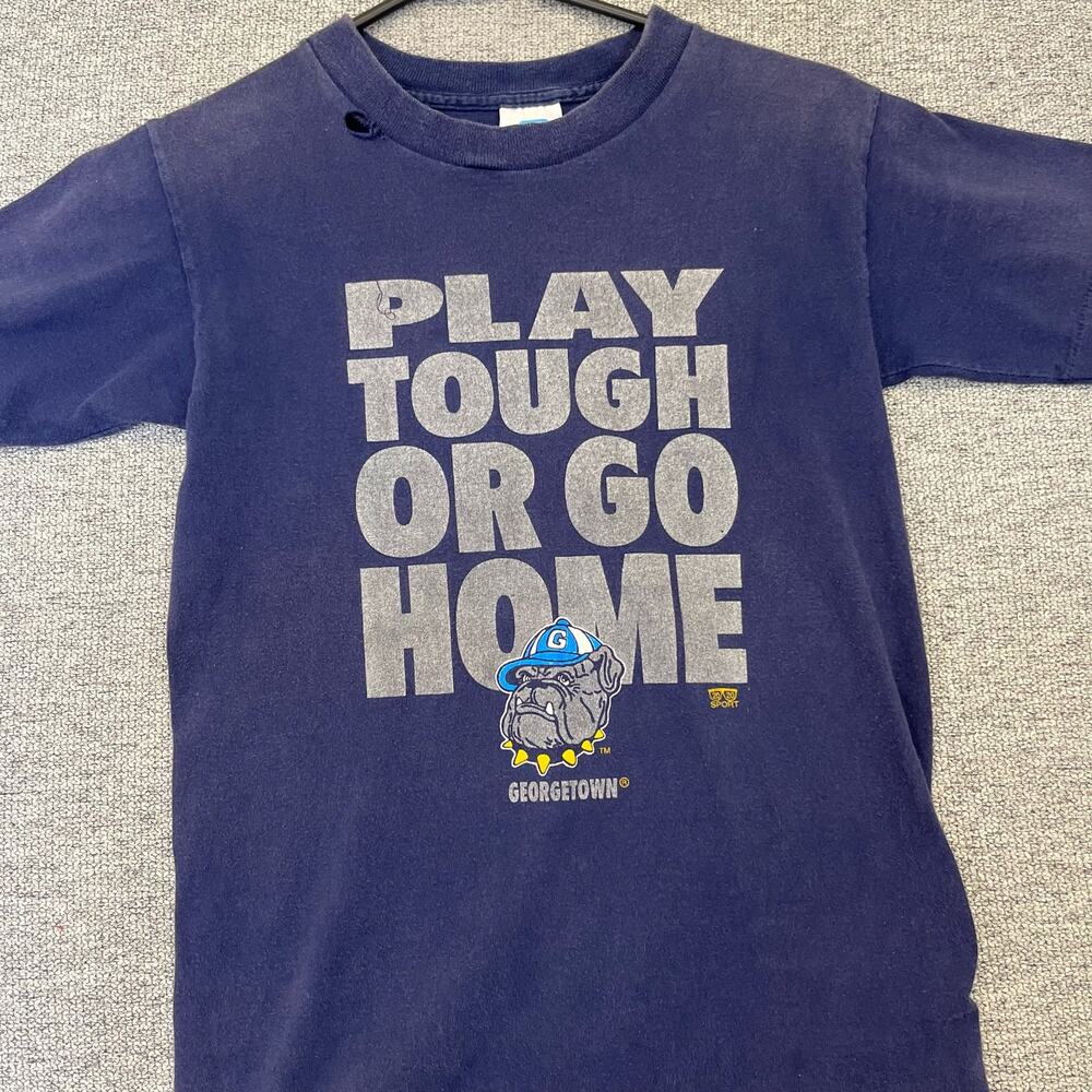 Vintage 90s Georgetown Hoyas College‎ T-Shirt Youth Boys XL Single Stitch